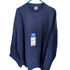 🆕 Vintage Jerzees Blank Crewneck Sweatshirt Size 3X Made in USA Crew Nublend